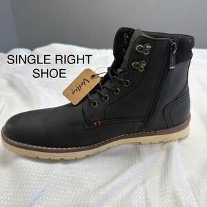 AMPUTEE SINGLE RIGHT Vostey Mens 10.5 Motorcycle Boot Black Lace Up